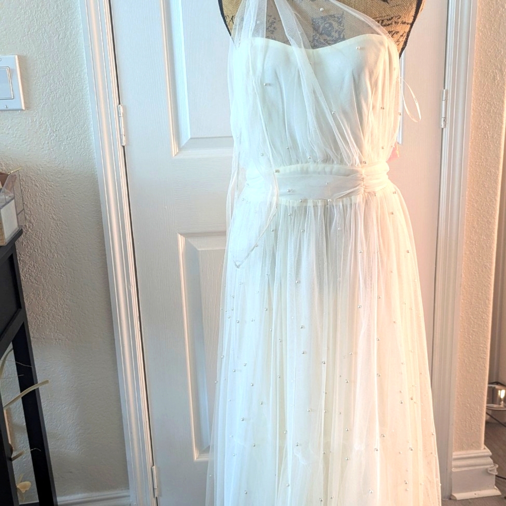 Arula One Shoulder White Dress